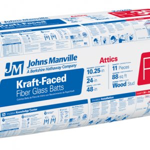 Johns Manville Fiberlass Insulation packaging